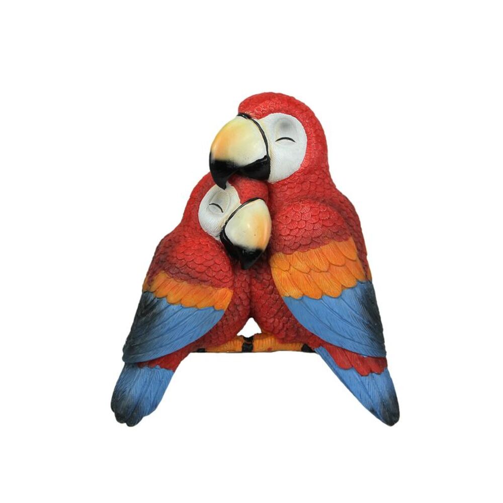 Polly and Petey Mother and Child Parrots Shelf Sitter Statue